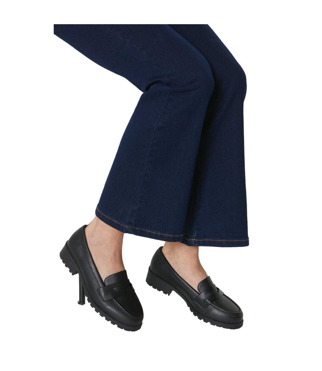 Womens/ladies Leoni Wide Penny Loafers Black Dorothy Perkins-3