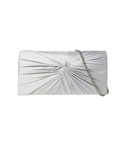 Beauty satin twisted clutch bag one size silver Dorothy Perkins