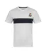 Mens Contrast Striped Polyester T-shirt White Black Real Madrid CF-1