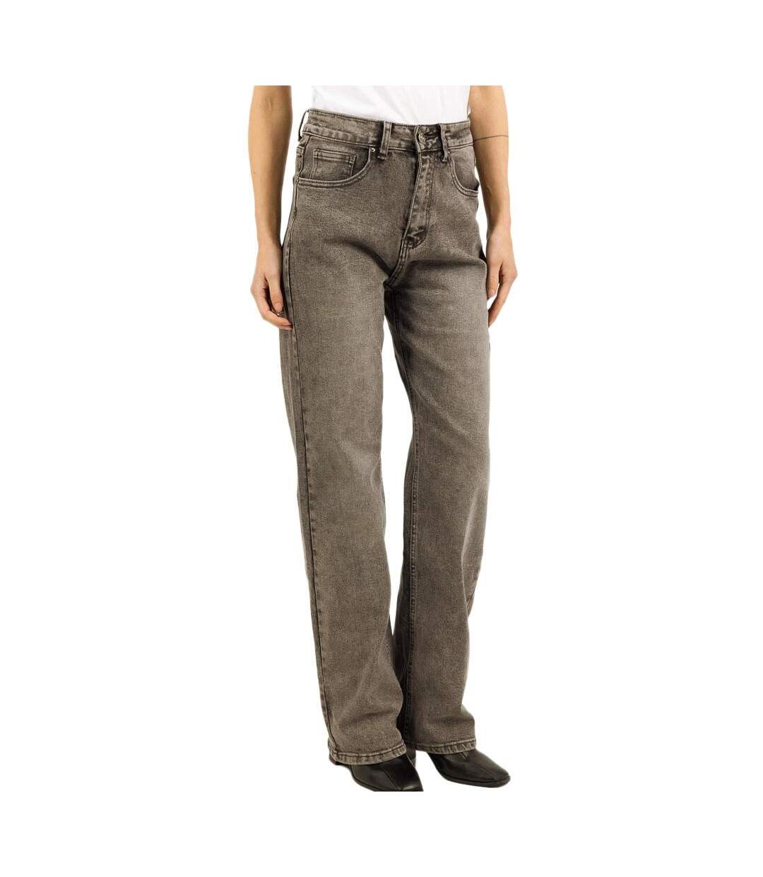 Jean gris wide leg femme monday premium 3255-1