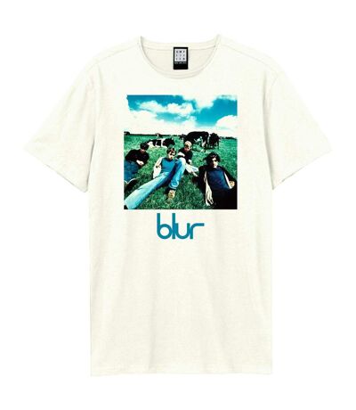Unisex Adult Blur Leisure T-shirt Vintage White Amplified