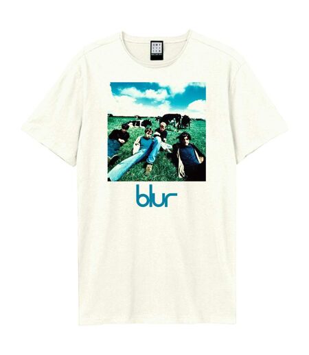 Unisex Adult Blur Leisure T-shirt Vintage White Amplified