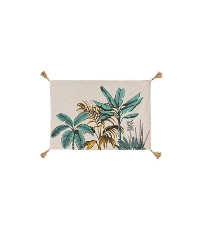 Tapis Déco à Pompons Balinesia 60x90cm Naturel