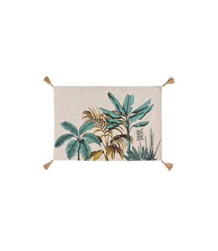 Tapis Déco à Pompons Balinesia 60x90cm Naturel