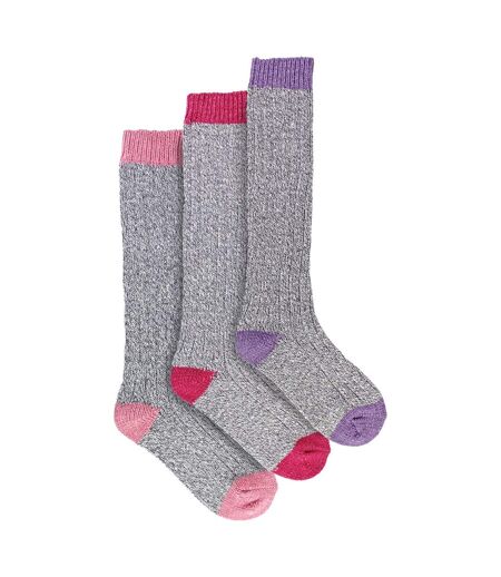 Sock Snob - 3 paires de chaussettes femme extra longues en laine douce et chaude