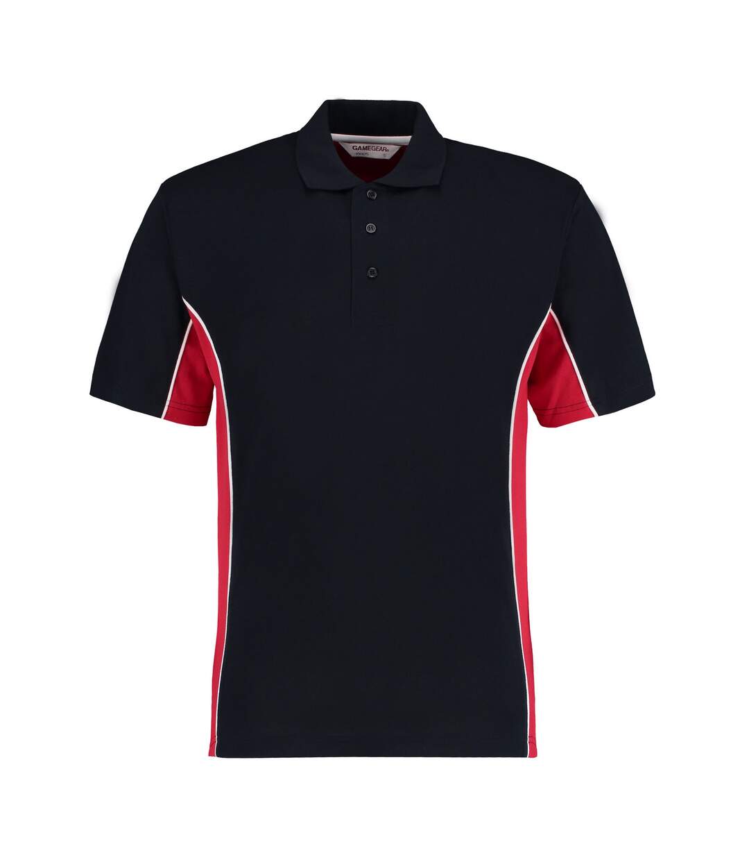 Mens track classic polo shirt navy/red/white GAMEGEAR-1