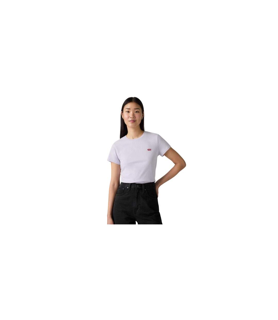 Womens/ladies Perfect Crew Neck T-shirt Thistle Levis-1