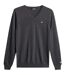 Mens Lymn Embroidered Logo Knitted V Neck Sweatshirt Grey Melange J.Lindeberg-2