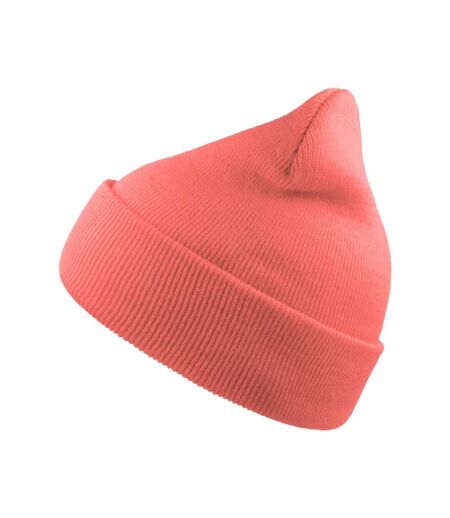 Unisex adult wind recycled cuffed beanie rose Atlantis