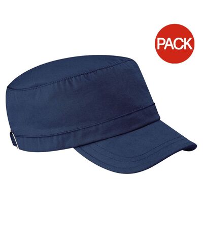 Beechfield Army Cap / Headwear (Pack of 2) (Navy) - UTRW6708