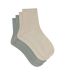 Lot de 2 paires de mi-chaussettes coton Mode-2