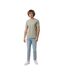 Unisex adult brett recycled cotton t-shirt light heather green Iqoniq-3