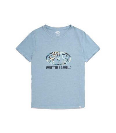 Animal Womens/Ladies Carina Graphic Print Natural Logo T-Shirt (Blue) - UTMW450