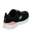 Womens/ladies Skech-air Mesh Trainers Black Pink Skechers-2