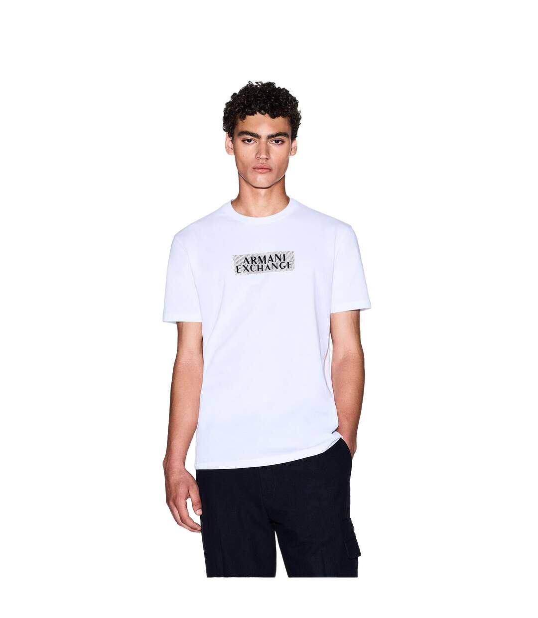T-shirt Motif/style Logo Homme Blanc Jaune Or Armani Exchange-1