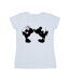 Disney T-shirt en coton Mickey Minnie Kiss Silhouette - Femmes/Dames (Blanc) - UTBI33068-1