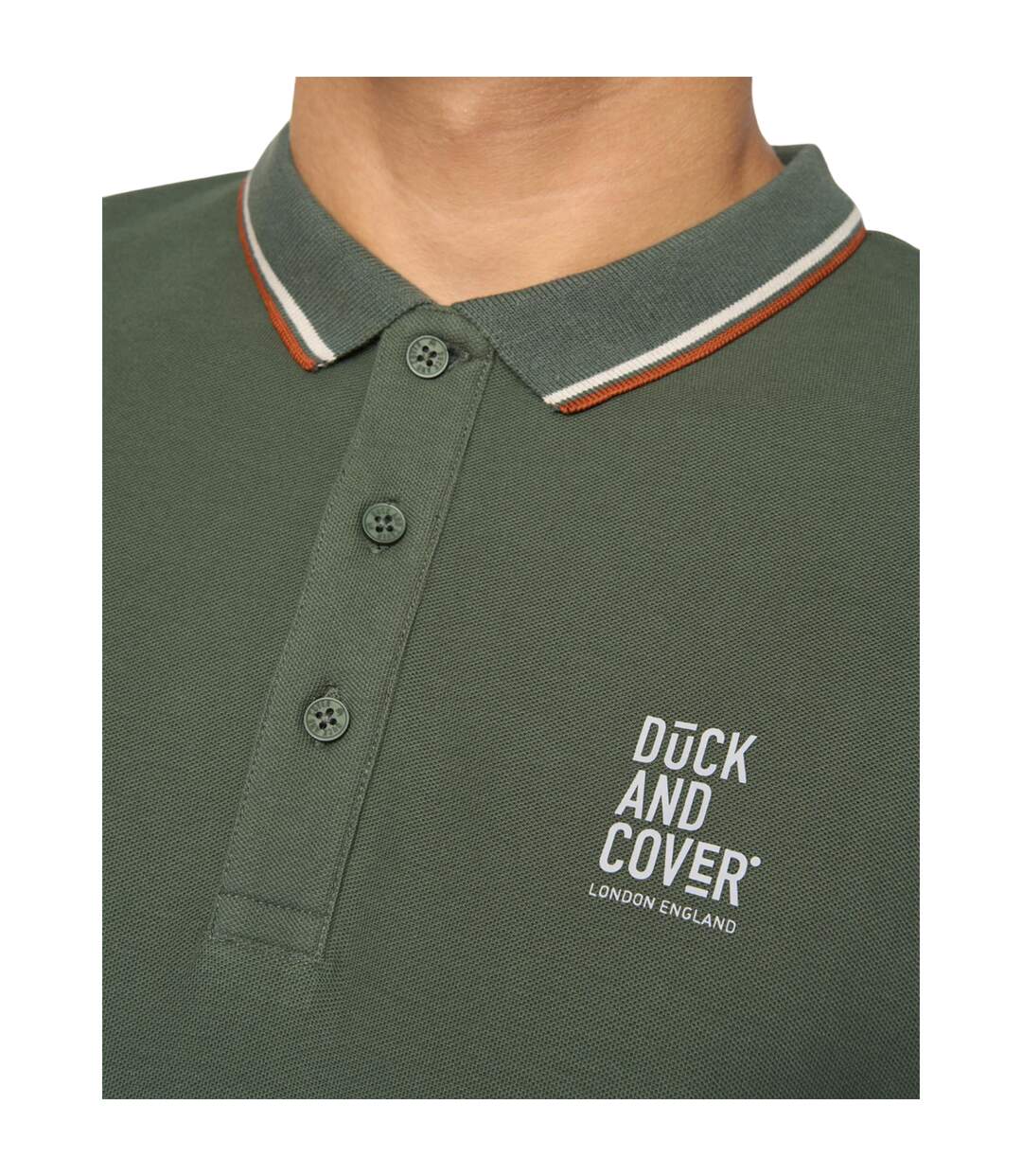 Mens Melports Polo Shirt Khaki Green Duck And Cover-3