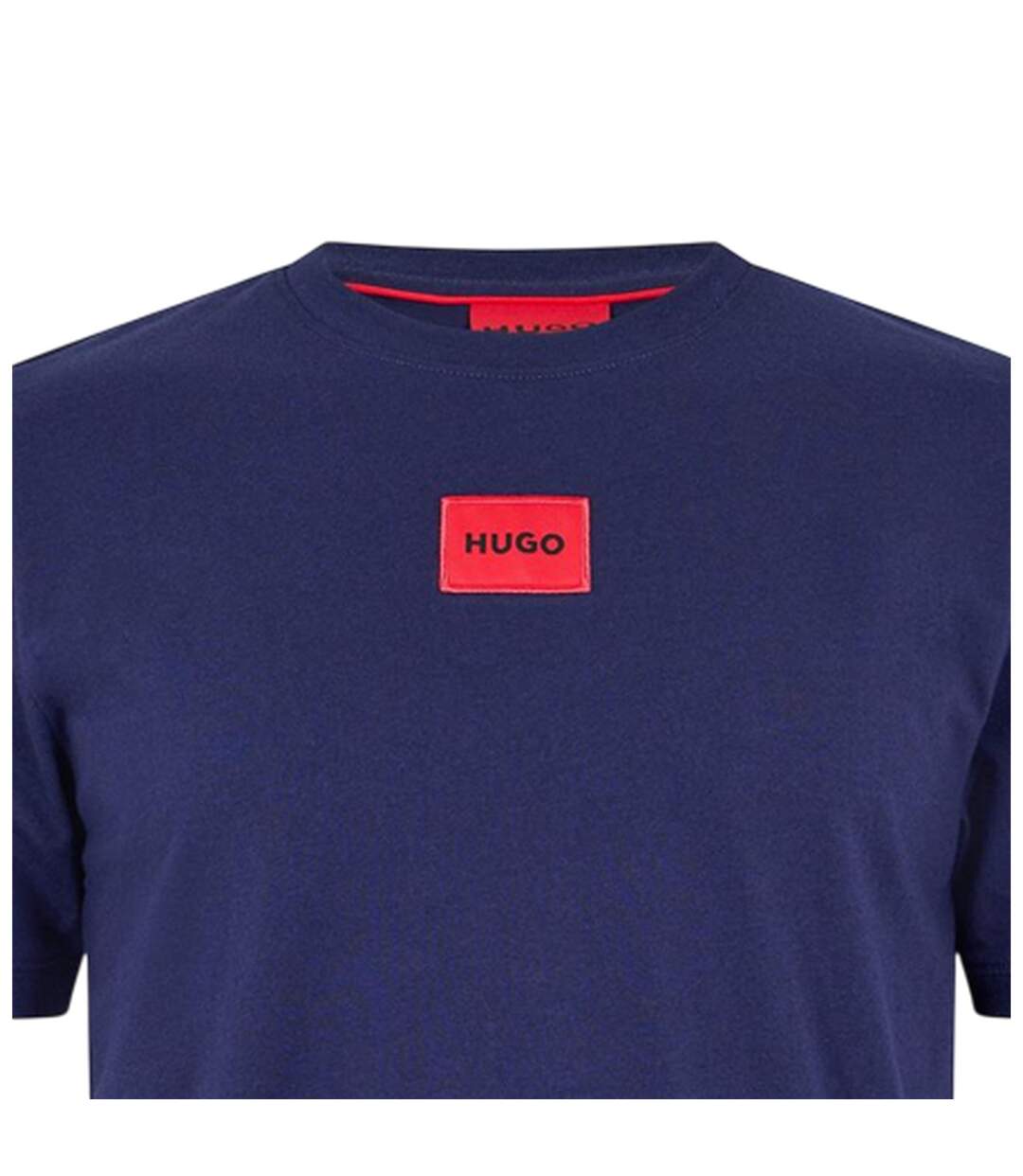 Mens Diragolino Chest Logo T-shirt Navy Hugo-3