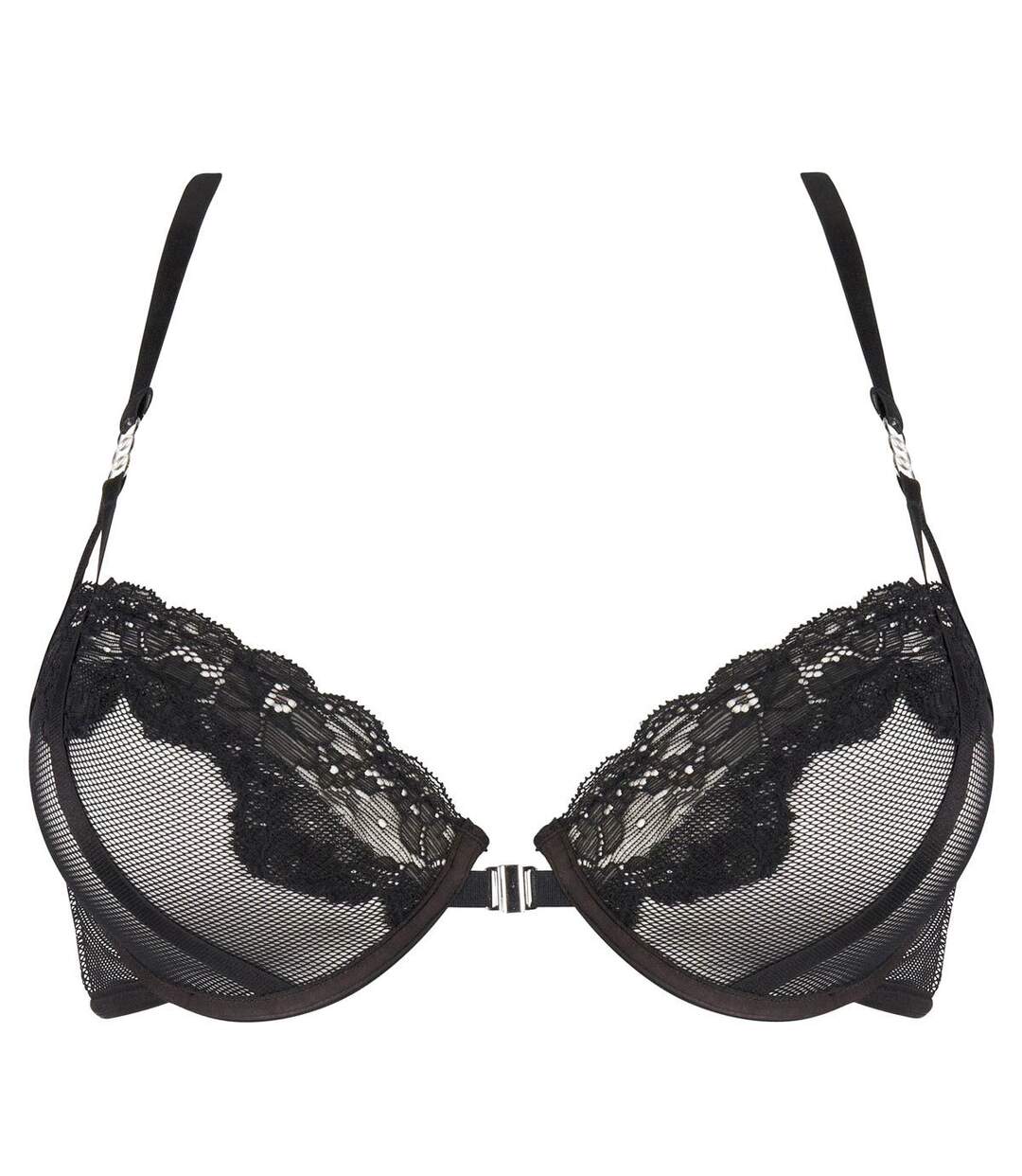 Soutien-gorge push-up ivoire/noir Tentation-1