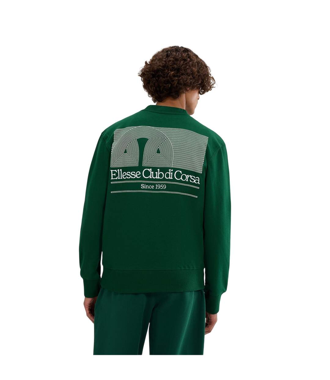Unisex Adult Club Di Corsa Sweatshirt Dark Green Ellesse-3