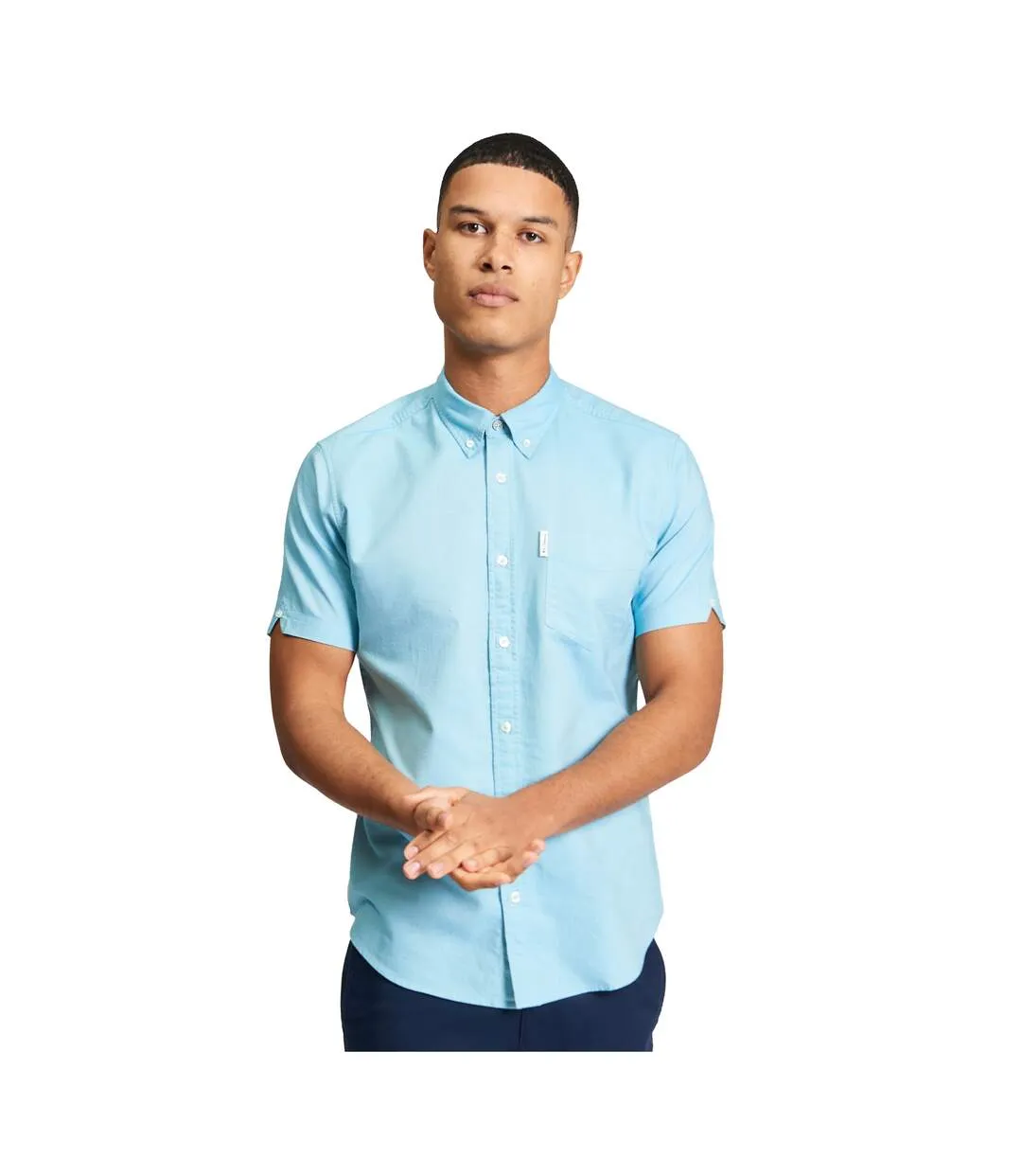 Chemise Manches Courtes Motif/style Signature Homme Bleu Ben Sherman-2