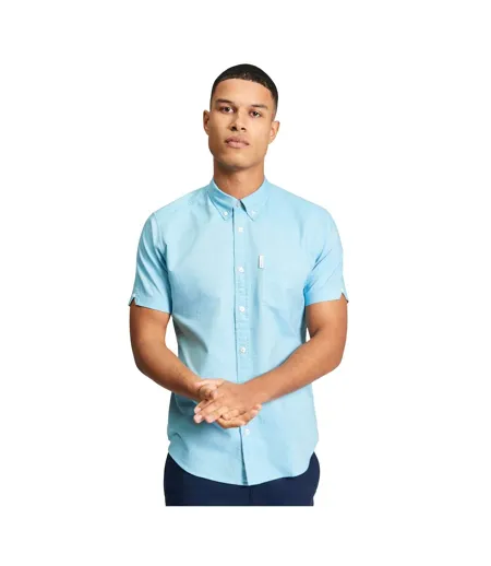 Chemise Manches Courtes Motif/style Signature Homme Bleu Ben Sherman