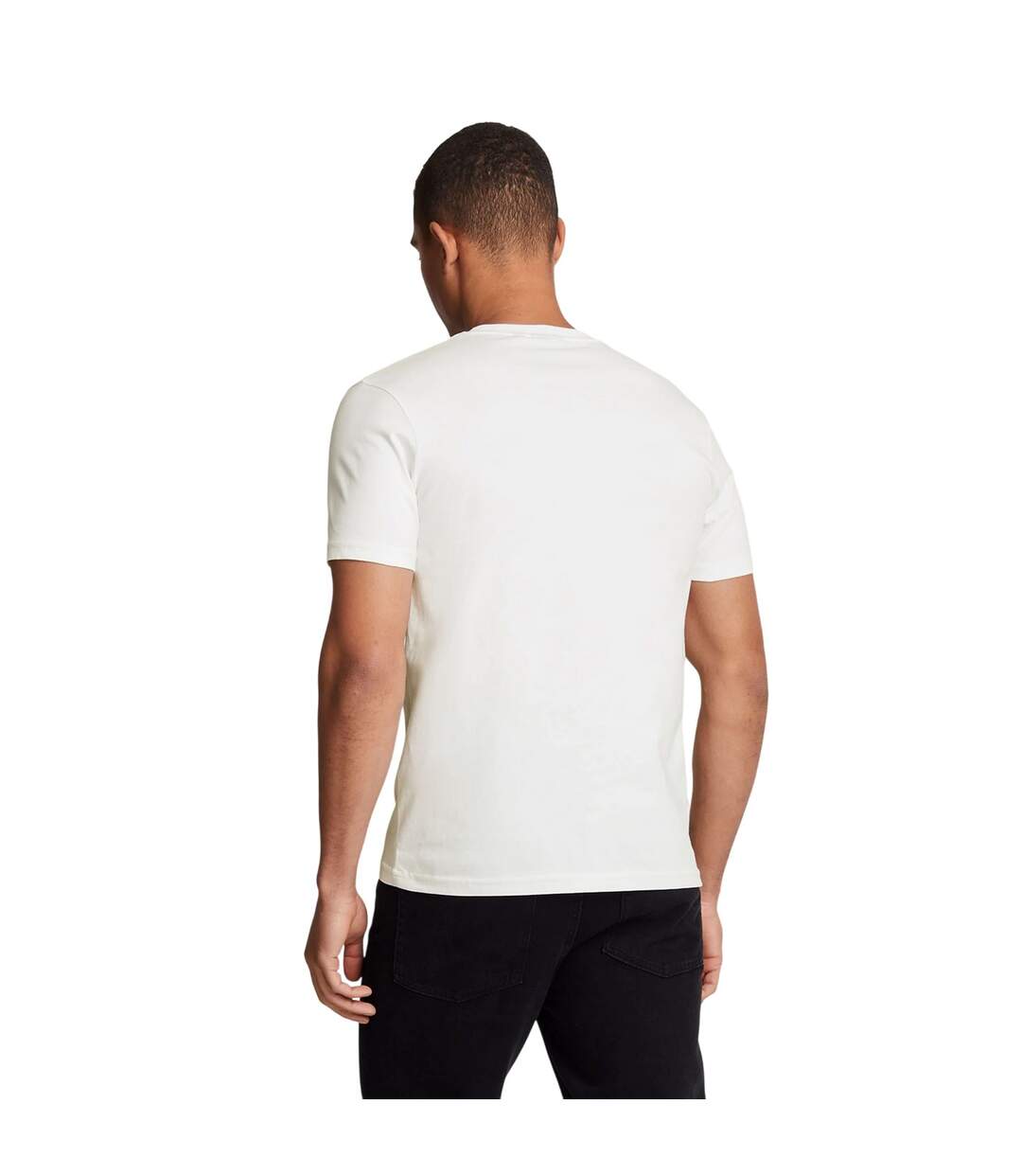 T-shirt Ample Manches Courtes Motif/style Logo Brodé Homme Blanc Lyle & Scott-3