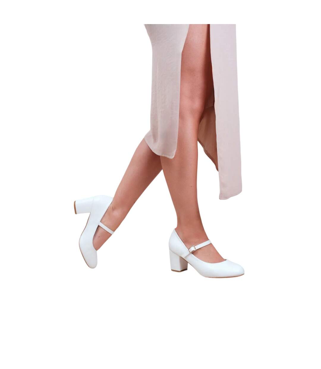 Chaussures mary jane araceli femme blanc Where´s That From-2