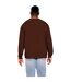 Casual Classics Mens Ringspun Cotton Extended Neckline Oversized Sweatshirt (Chocolate) - UTAB595