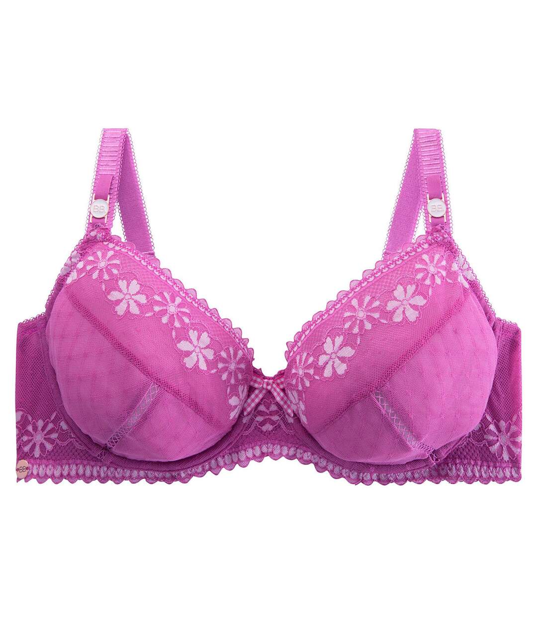 Soutien-gorge armatures grand maintien rose Samba-1