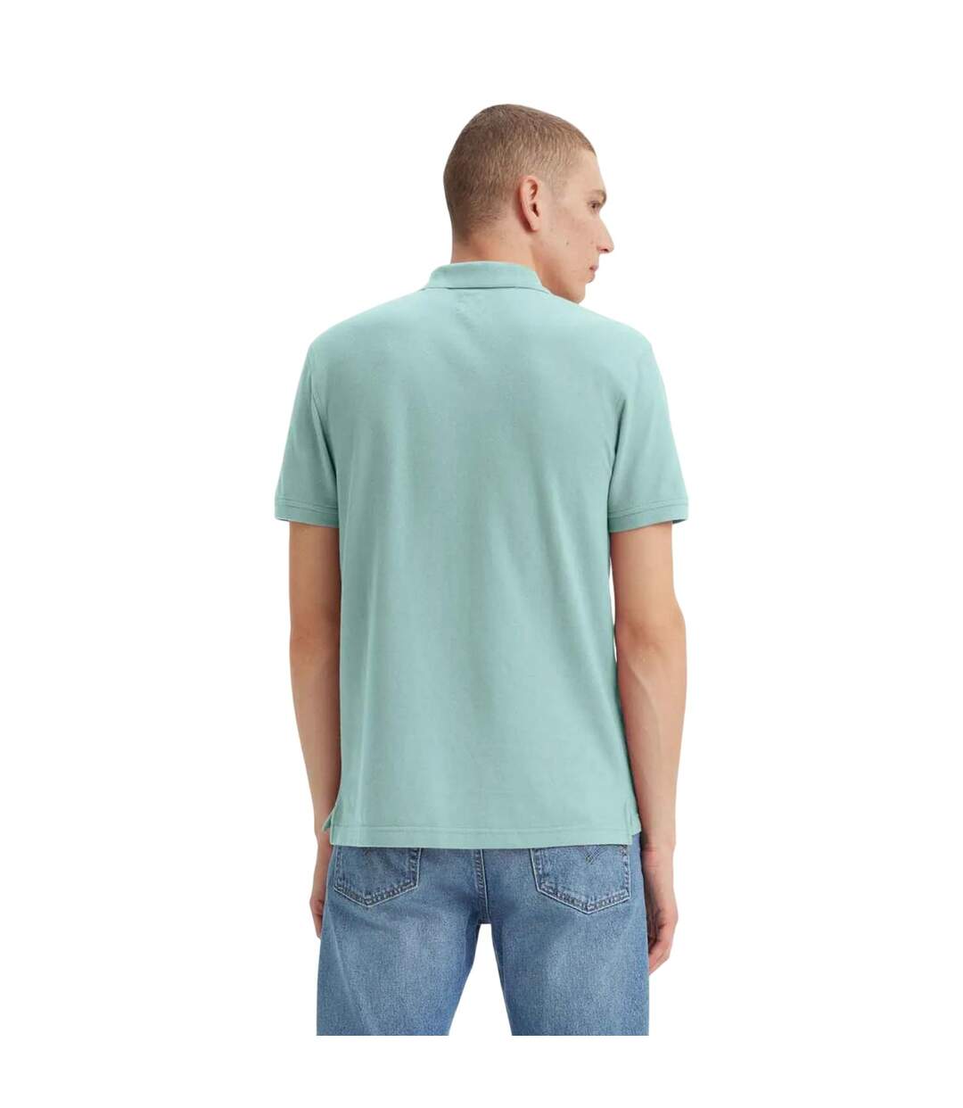 Mens Housemark Polo Shirt Aqua Levis-2
