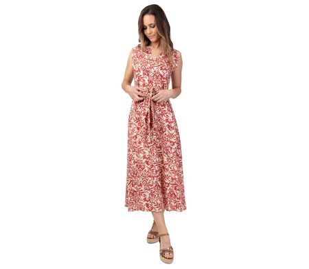 Robe longue féminine LEANA motif ethnique baroque Coton Du Monde