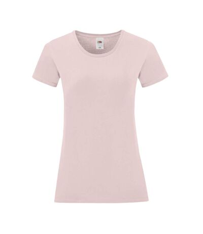 T-shirt iconic femme rose pâle Fruit of the Loom