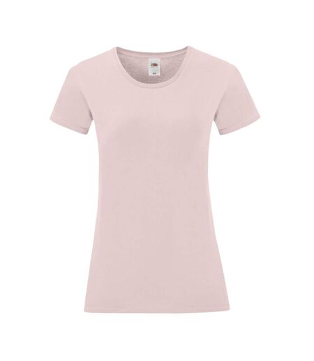 T-shirt iconic femme rose pâle Fruit of the Loom