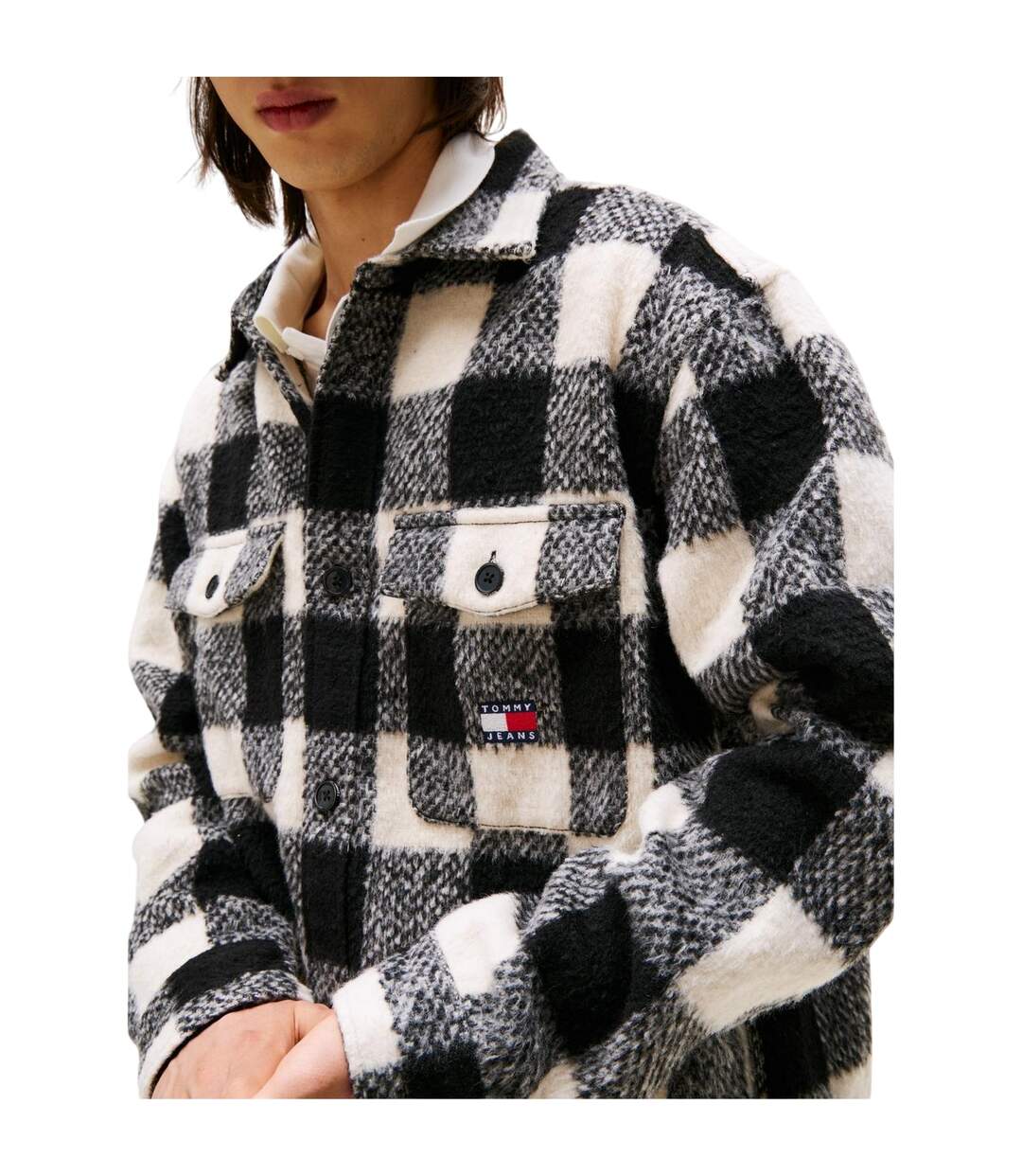 Surchemise Motif/style Motif Écossais À Carreaux Homme Rouge Noir Tommy Jeans-4