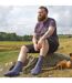 3 Pack Mens Warm 100% Wool Ribbed Socks with Reinforced Heel and Toe-3