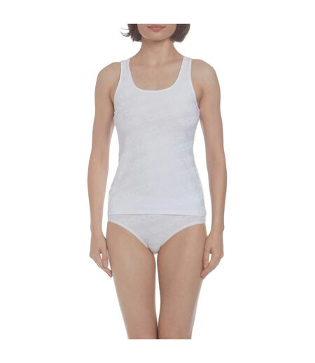 Débardeur Motif/style Logo Partout Femme Blanc Adidas