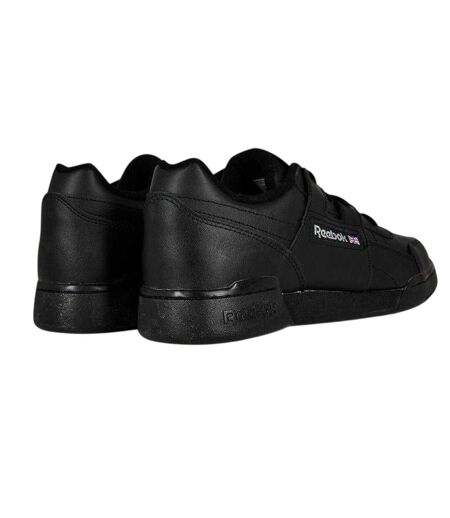 Mens Workout Plus Leather Trainers Black Reebok
