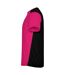 T-shirt detroit adulte fuchsia / noir uni Roly