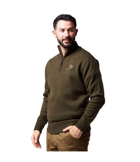 Sweat Motif/style Faisan Homme Vert Olive Jack Pyke