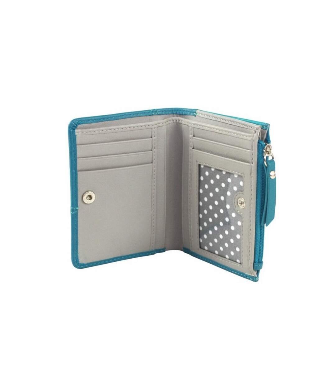 Kiri Leather Purse One Size Turquoise Light Grey Eastern Counties Leather-2
