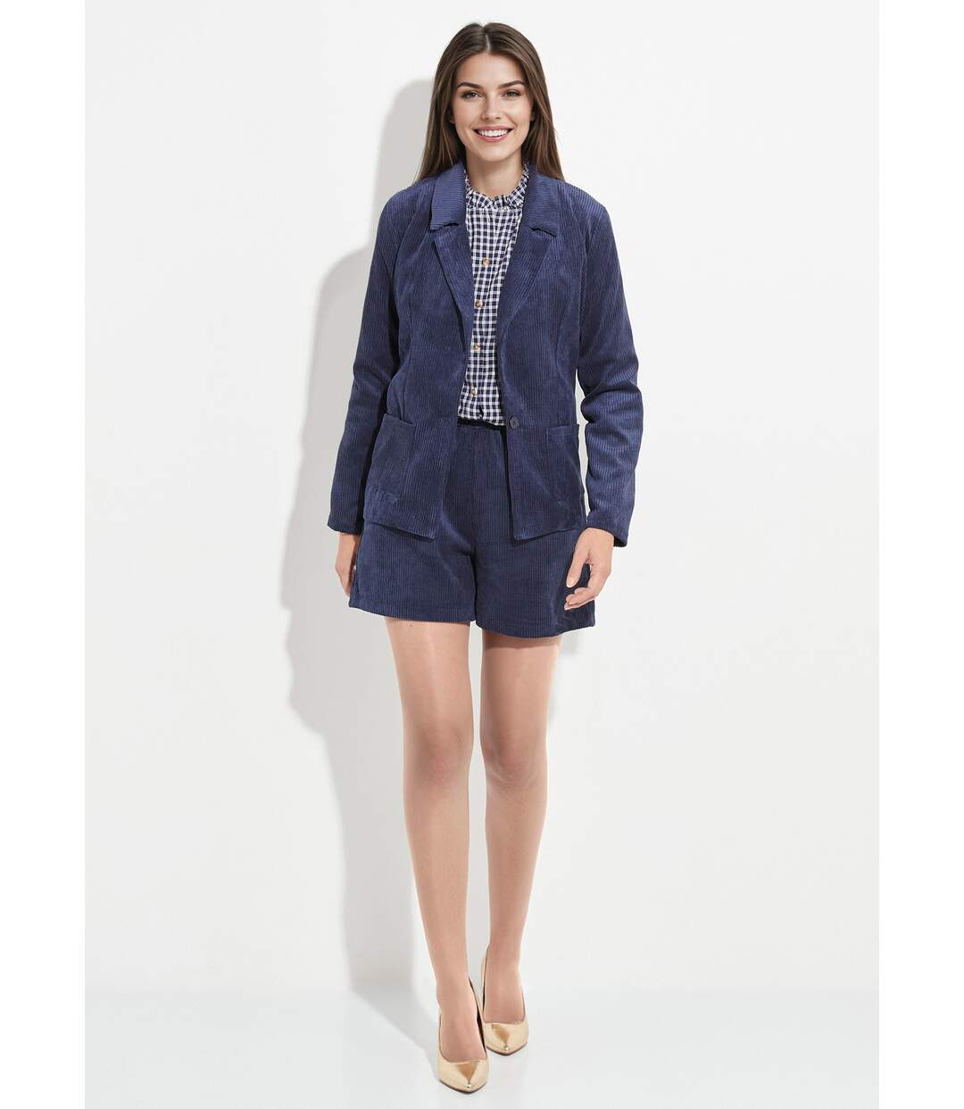 Veste velours grosses cotes, col tailleur-3