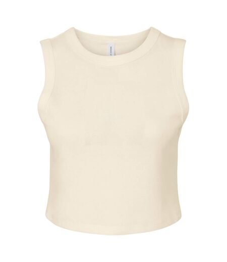 Womens/ladies muscles micro-rib tank top solid natural Bella + Canvas