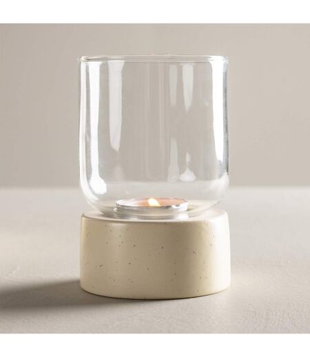 Lanterne en Verre Vica 12cm Beige