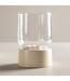 Lanterne en Verre Vica 12cm Beige-2