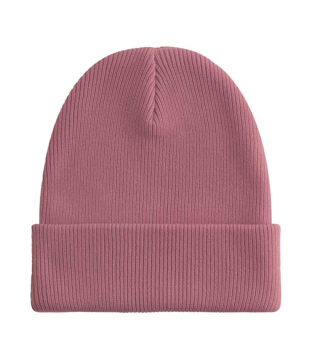 Bonnet Motif/style À Revers Adulte Rose Clair Beechfield-3