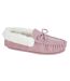 Emily Chaussons Style Mocassins Femme Rose Mokkers-1