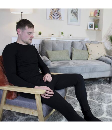 Mens Thermal Underwear Set | Fleece Lined Top & Long Johns Set