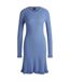 Womens/ladies Crew Neck Long-sleeved Sweater Dress Bright Blue Boss-2