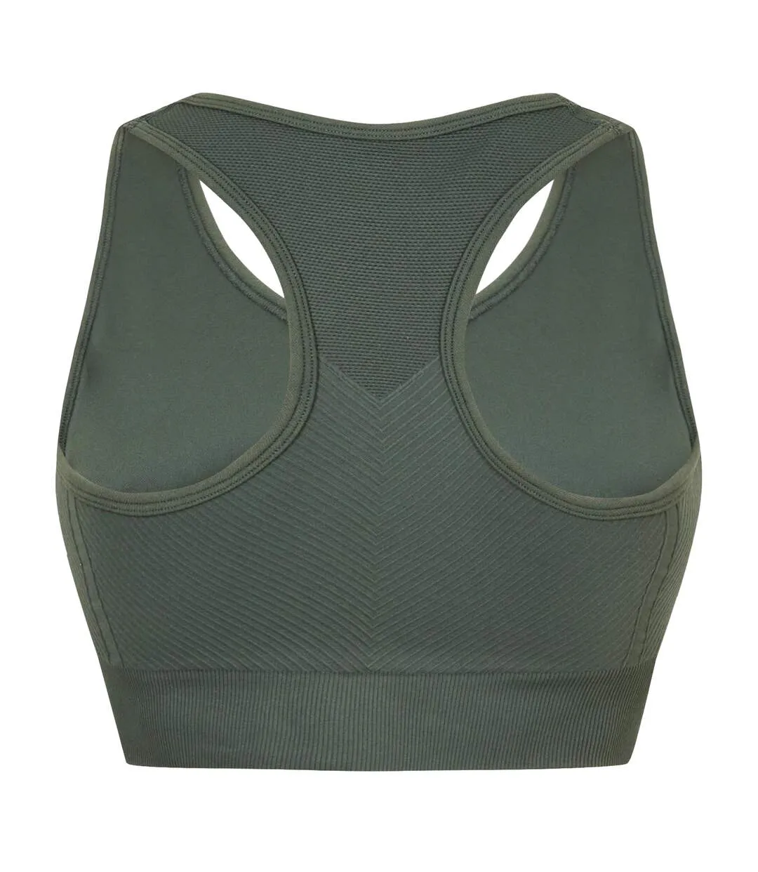 Brassière De Sport Motif/style Côtelé Femme Kaki USA-3